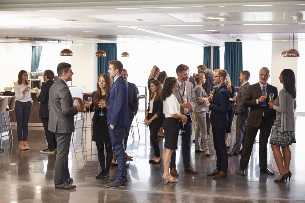 Sales professionals at an event